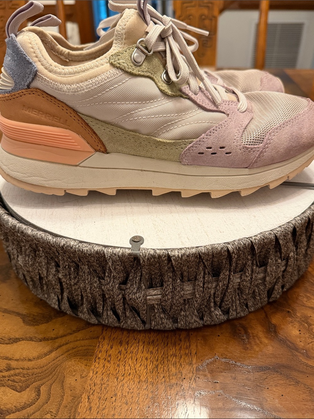Merrell Alpine 83 Women's Pink, Cream & Peach Lace-Up Casual Sneakers